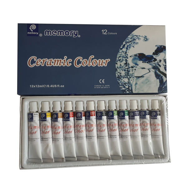 رنگ اکرلیک سرامیک مموری کد 94 حجم 12 میلی لیتر بسته 12 عددی
